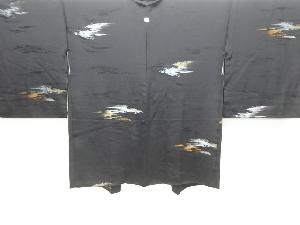 大正ロマン　霞模様織り出し一つ紋羽織